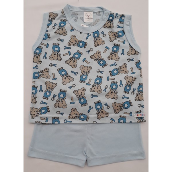 Pijama Regata Azul Urso com Martelo P